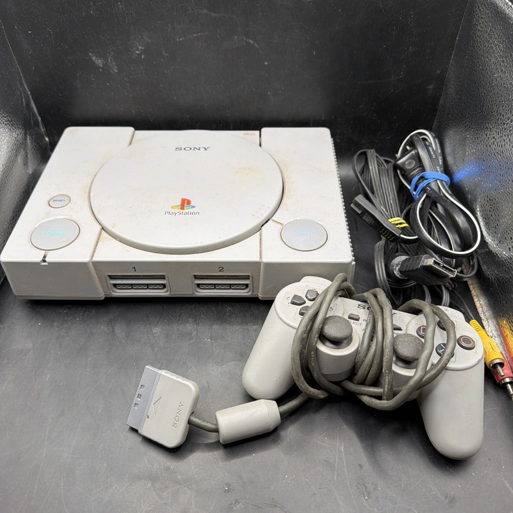 Sony PlayStation 1 PS1 Console SCPH-9001 w/ Controller and Cables Tested Working
